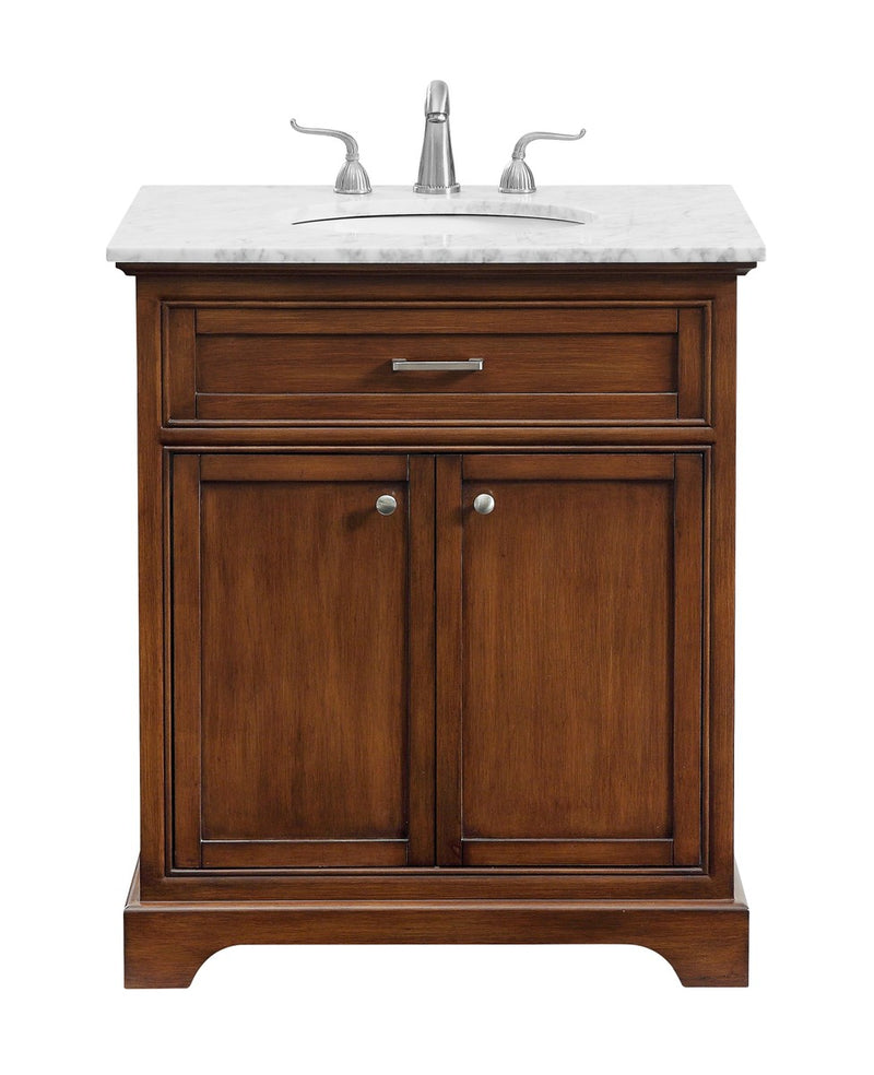 Elegant Lighting VF15030TK Single Bathroom Vanity Set, Teak