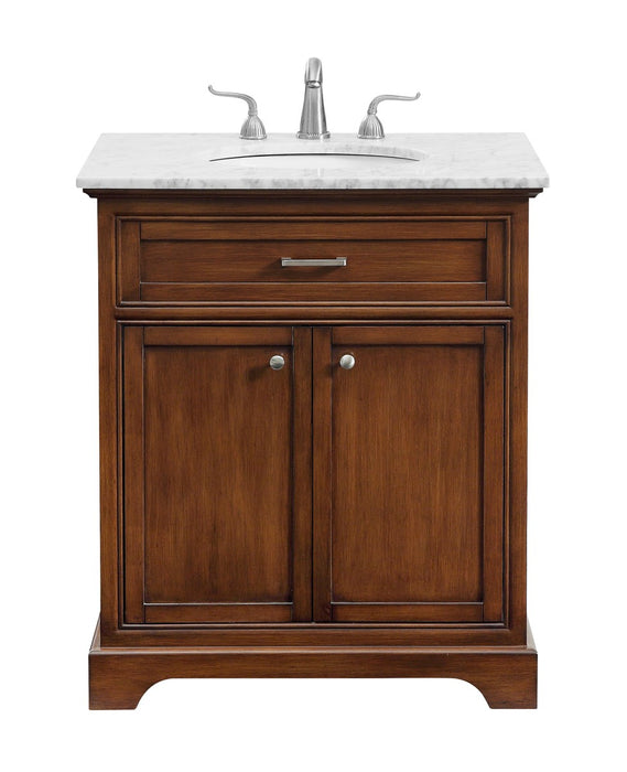 Elegant Lighting VF15030TK Single Bathroom Vanity Set, Teak