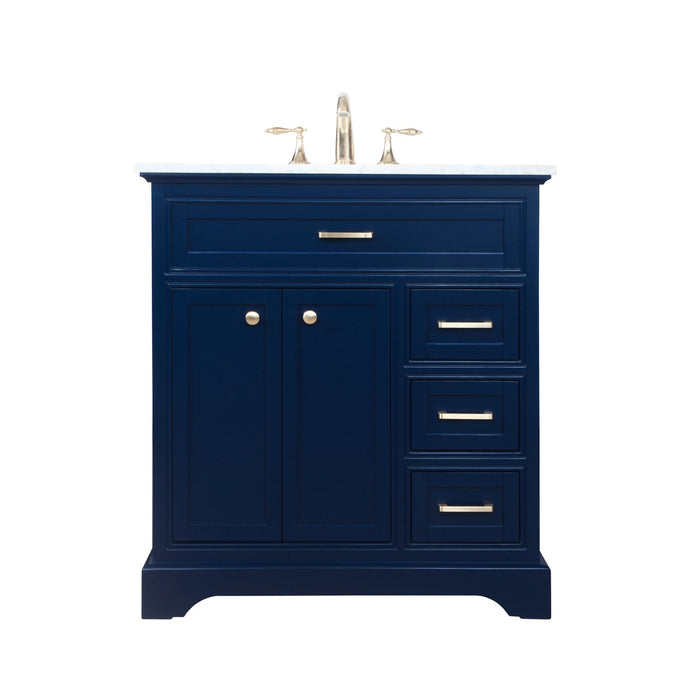 Elegant Lighting VF15032BL Bathroom Vanity Set, Blue