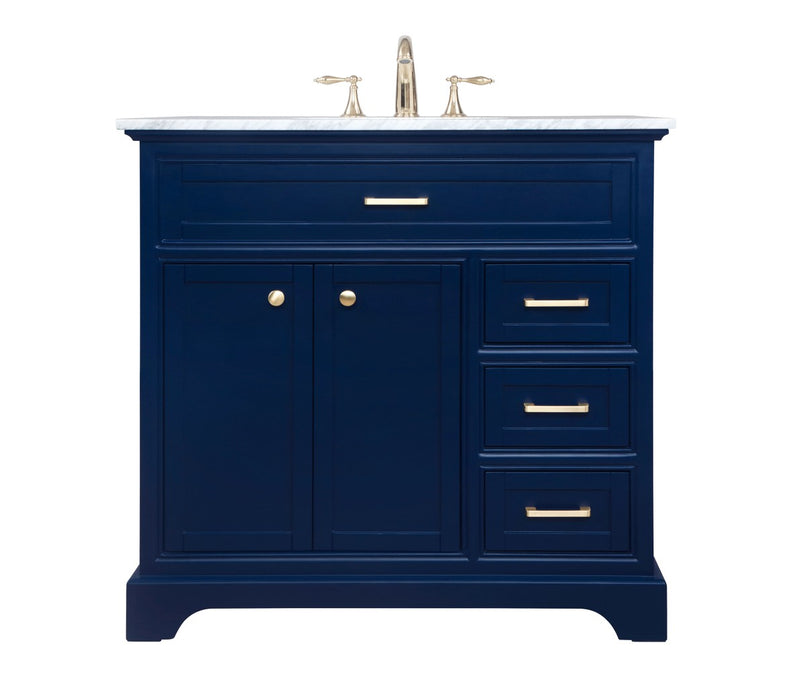 Elegant Lighting VF15036BL Bathroom Vanity Set, Blue