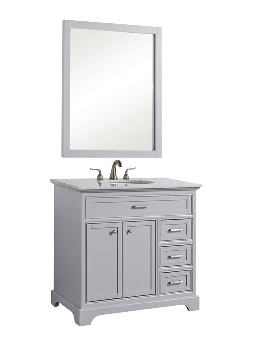 Elegant Lighting VF15036GR Single Bathroom Vanity Set, Light Grey