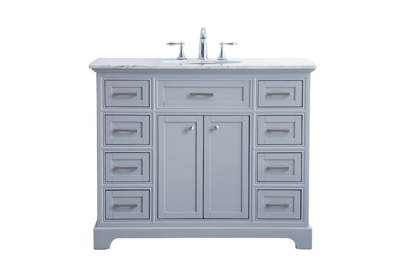 Elegant Lighting VF15042GR Single Bathroom Vanity Set, light grey