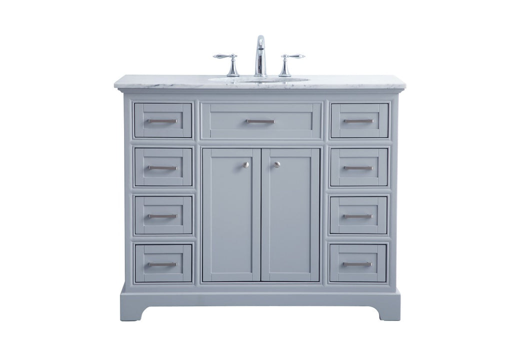 Elegant Lighting VF15042GR Single Bathroom Vanity Set, light grey
