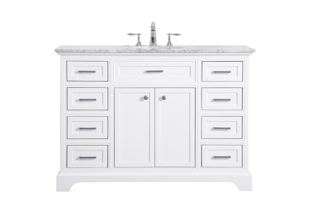 Elegant Lighting VF15048WH Single Bathroom Vanity Set, white