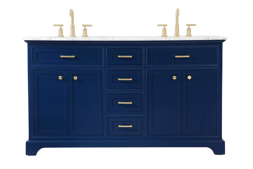 Elegant Lighting VF15060DBL Bathroom Vanity Set, Blue