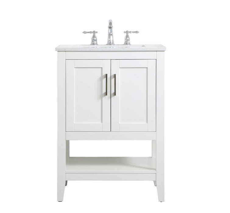 Elegant Lighting VF16024WH Single Bathroom Vanity, White