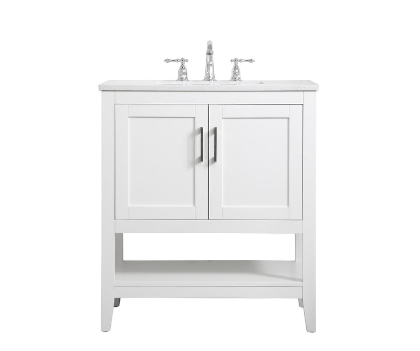Elegant Lighting VF16030WH Single Bathroom Vanity, White