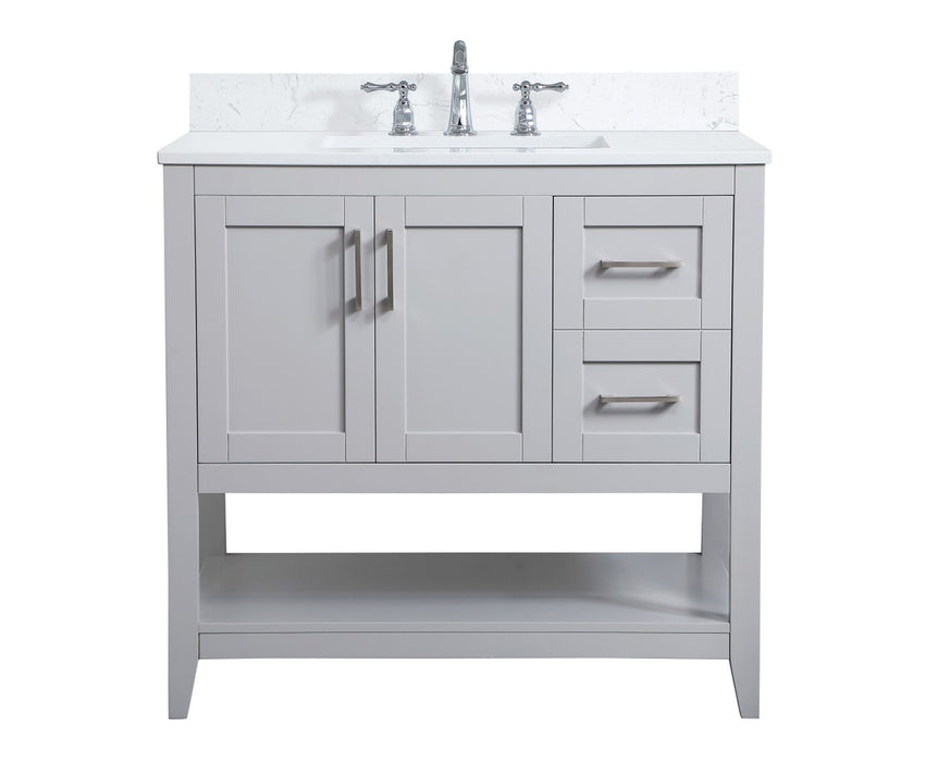 Elegant Lighting VF16036GR-BS Bathroom Vanity Set, Grey