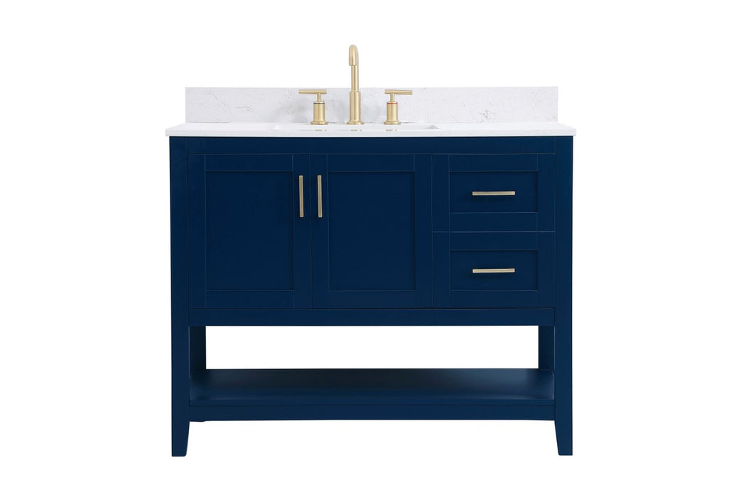 Elegant Lighting VF16042BL-BS Bathroom Vanity Set, Blue
