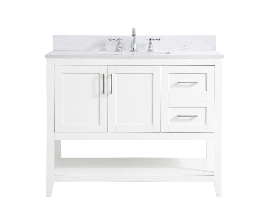 Elegant Lighting VF16042WH-BS Bathroom Vanity Set, White