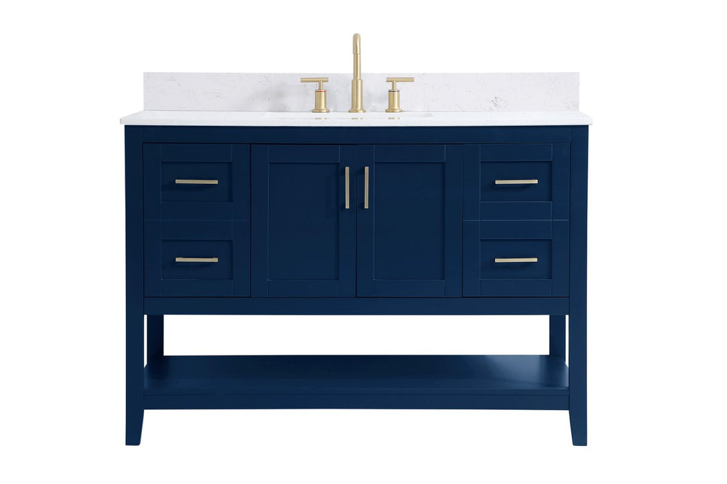 Elegant Lighting VF16048BL-BS Bathroom Vanity Set, Blue
