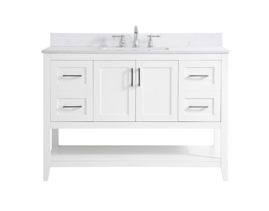 Elegant Lighting VF16048WH-BS Bathroom Vanity Set, White