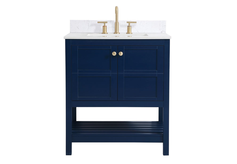 Elegant Lighting VF16430BL-BS Bathroom Vanity Set, Blue