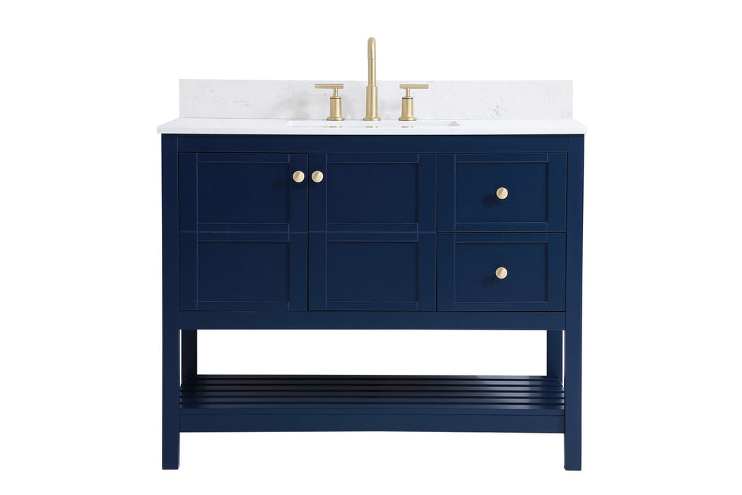 Elegant Lighting VF16442BL-BS Bathroom Vanity Set, Blue