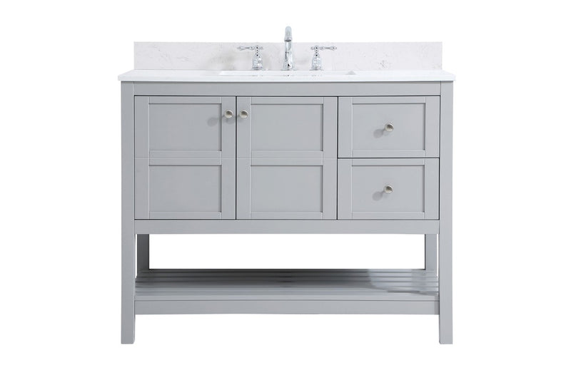 Elegant Lighting VF16442GR-BS Bathroom Vanity Set, Gray