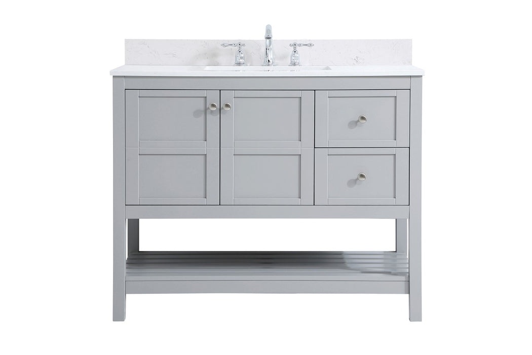 Elegant Lighting VF16442GR-BS Bathroom Vanity Set, Gray