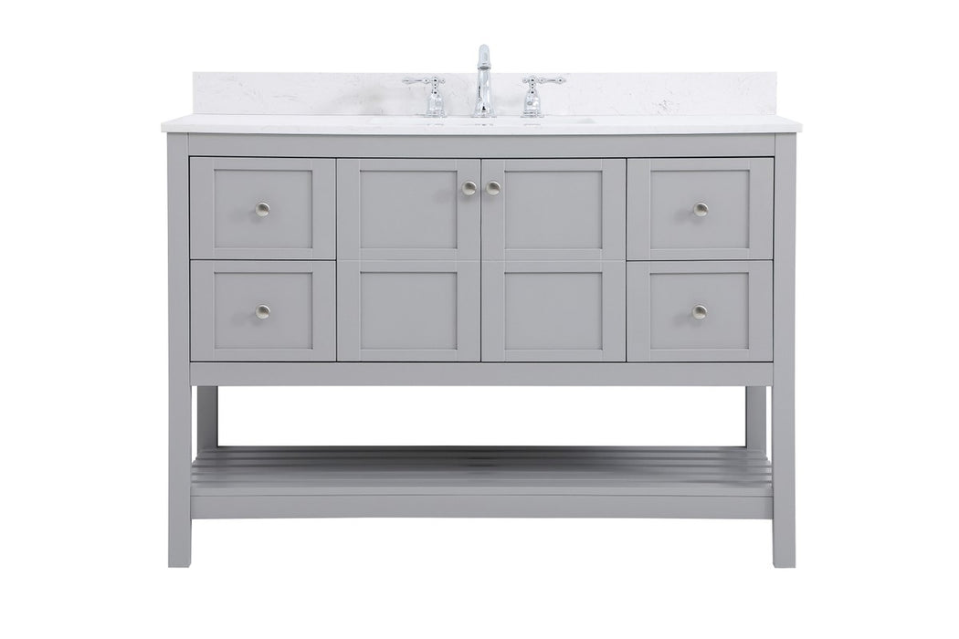 Elegant Lighting VF16448GR-BS Bathroom Vanity Set, Gray