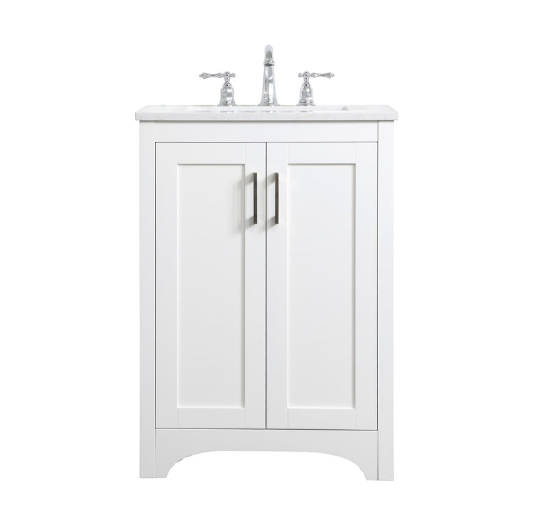 Elegant Lighting VF17024WH Single Bathroom Vanity, White