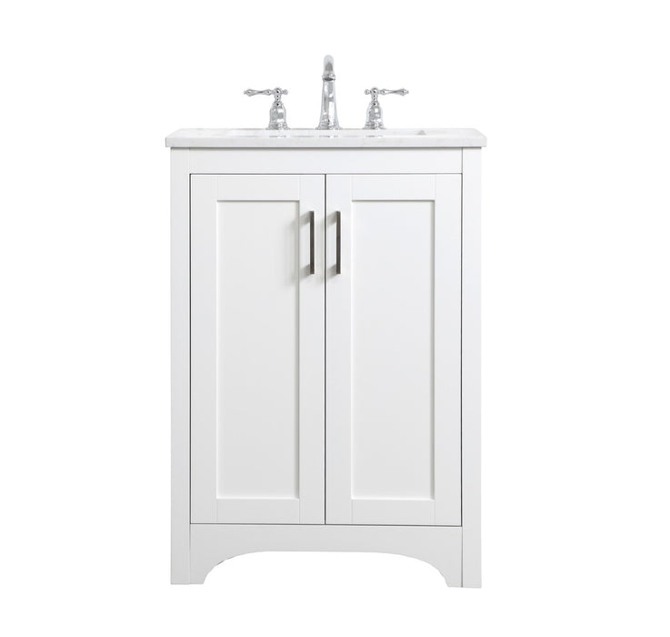 Elegant Lighting VF17024WH Single Bathroom Vanity, White