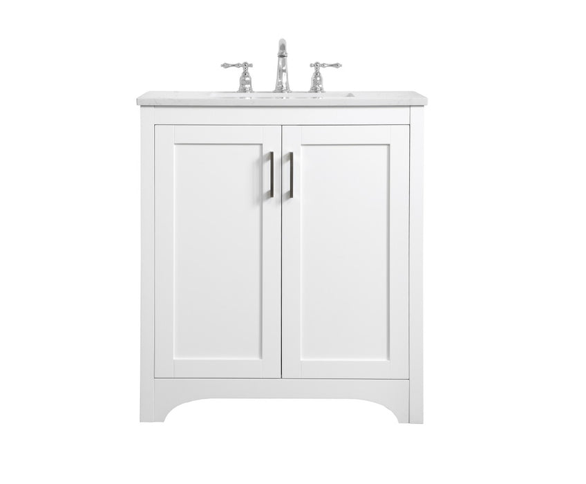 Elegant Lighting VF17030WH Single Bathroom Vanity, White