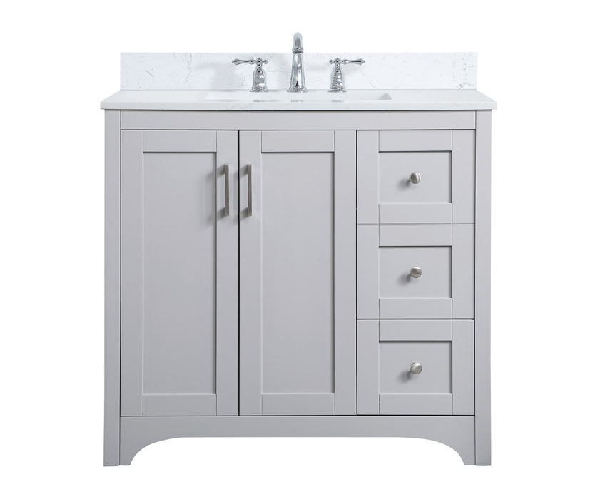 Elegant Lighting VF17036GR-BS Bathroom Vanity Set, Grey