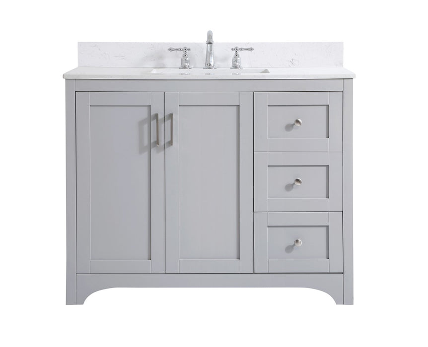 Elegant Lighting VF17042GR-BS Bathroom Vanity Set, Grey