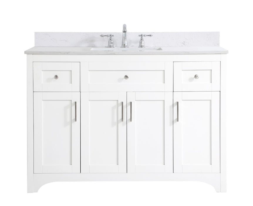 Elegant Lighting VF17048WH-BS Bathroom Vanity Set, White