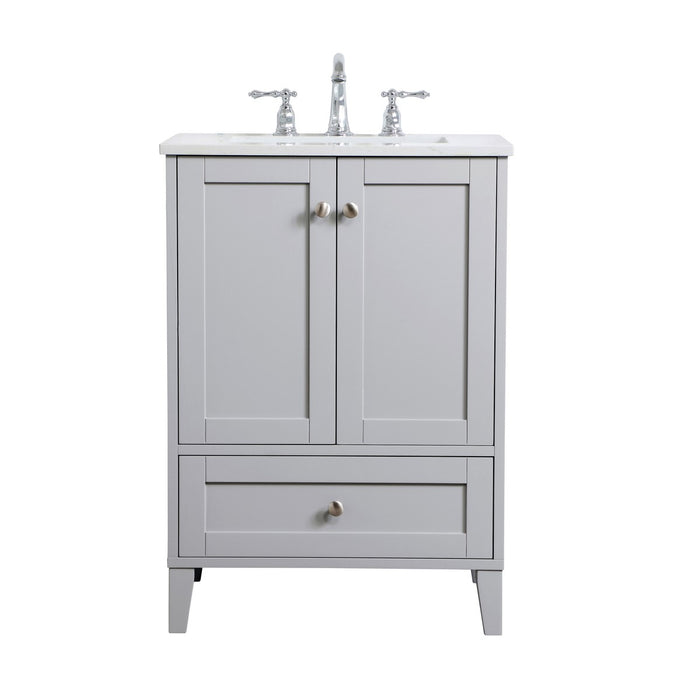Elegant Lighting VF18024GR Single Bathroom Vanity, Grey