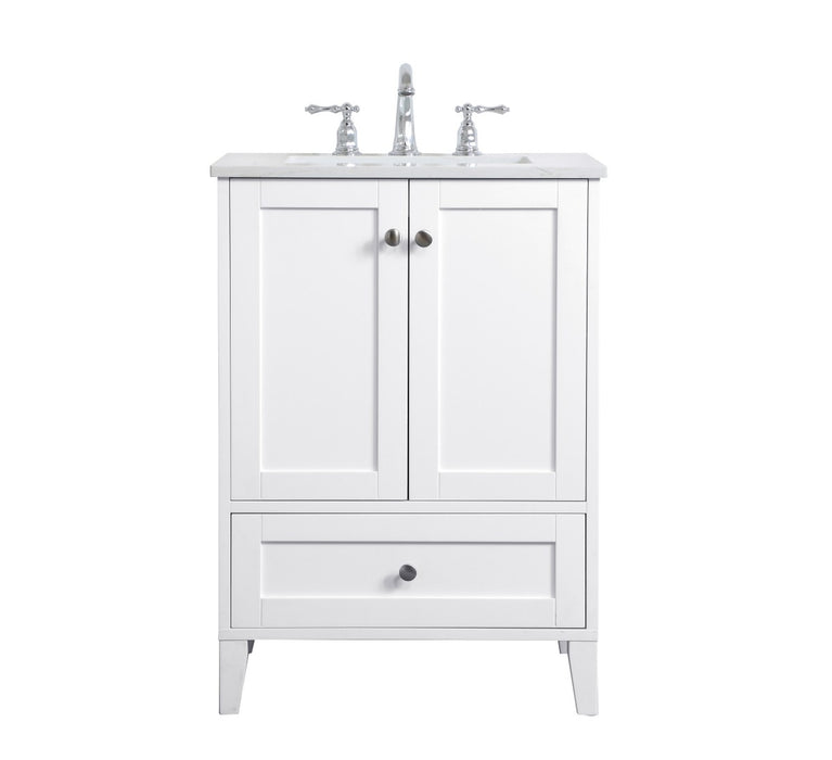 Elegant Lighting VF18024WH Single Bathroom Vanity, White