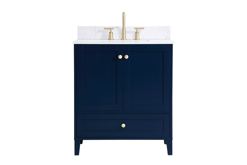 Elegant Lighting VF18030BL-BS Bathroom Vanity Set, Blue