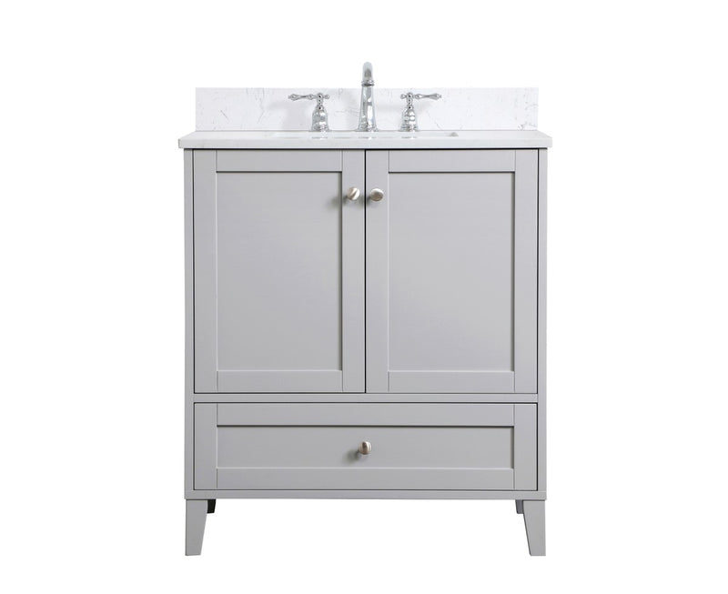 Elegant Lighting VF18030GR-BS Bathroom Vanity Set, Grey