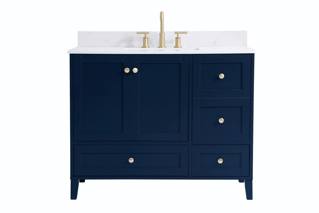Elegant Lighting VF18042BL-BS Bathroom Vanity Set, Blue