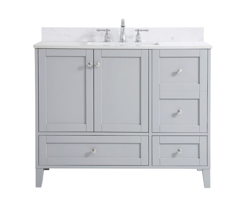 Elegant Lighting VF18042GR-BS Bathroom Vanity Set, Grey
