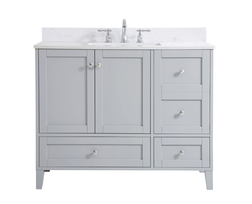 Elegant Lighting VF18042GR-BS Bathroom Vanity Set, Grey