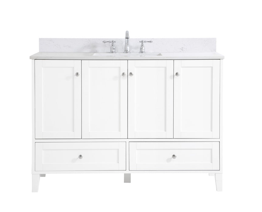 Elegant Lighting VF18048WH-BS Bathroom Vanity Set, White