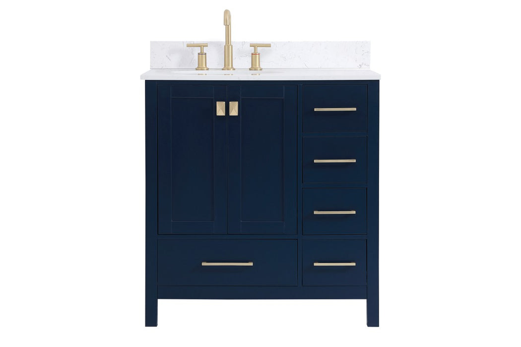 Elegant Lighting VF18832BL-BS Bathroom Vanity Set, Blue