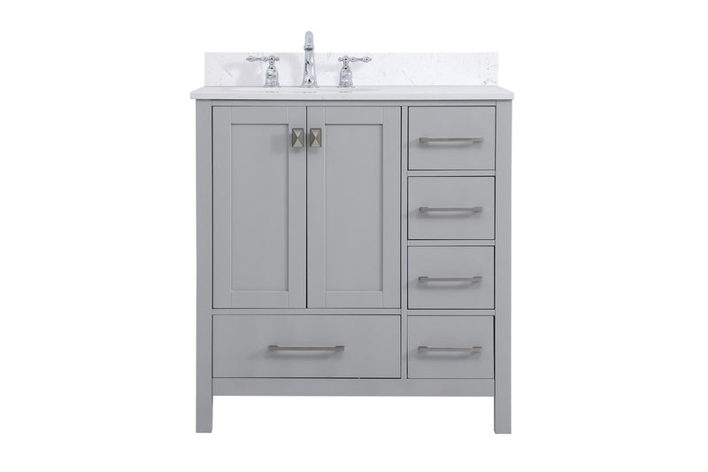 Elegant Lighting VF18832GR-BS Bathroom Vanity Set, Gray