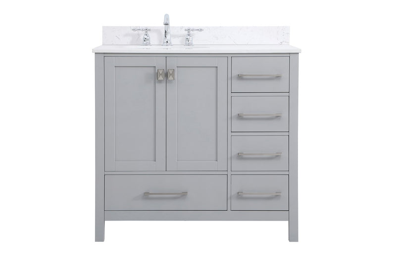 Elegant Lighting VF18836GR-BS Bathroom Vanity Set, Gray