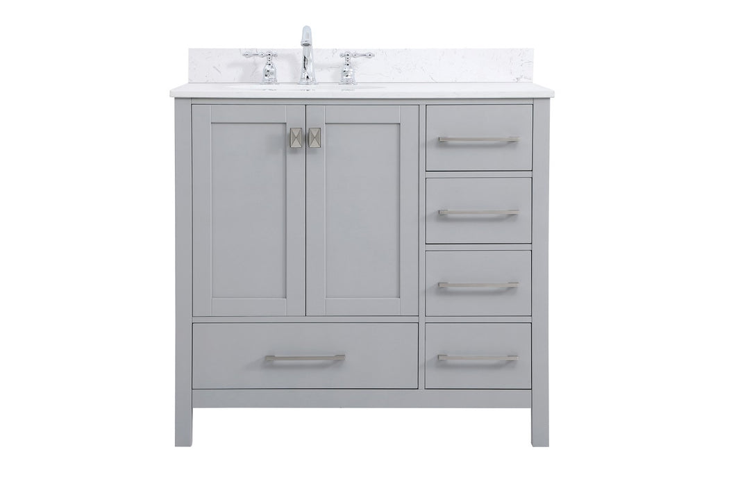 Elegant Lighting VF18836GR-BS Bathroom Vanity Set, Gray