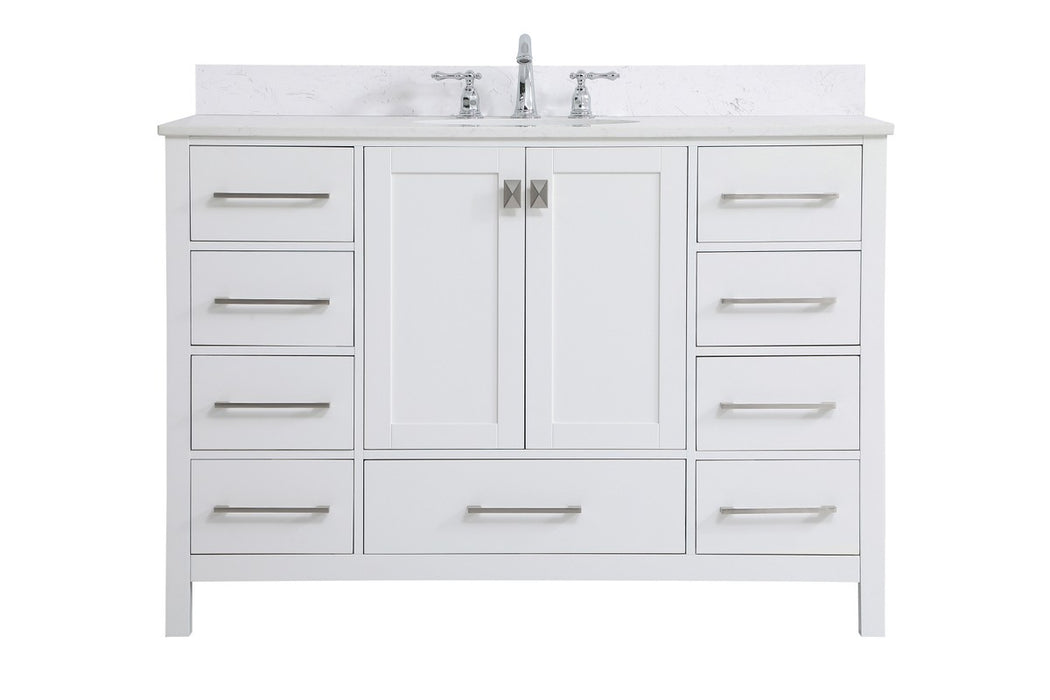 Elegant Lighting VF18848WH-BS Bathroom Vanity Set, White