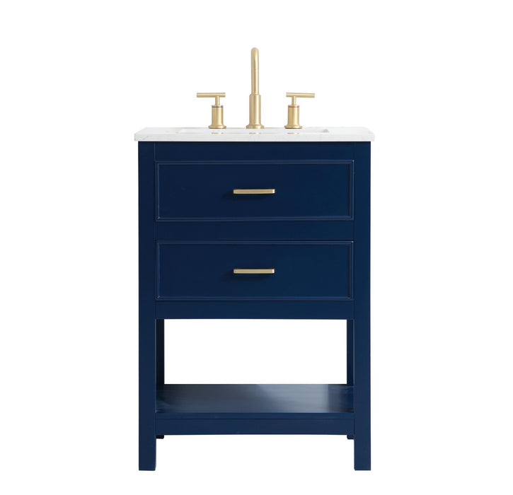 Elegant Lighting VF19024BL Single Bathroom Vanity, Blue
