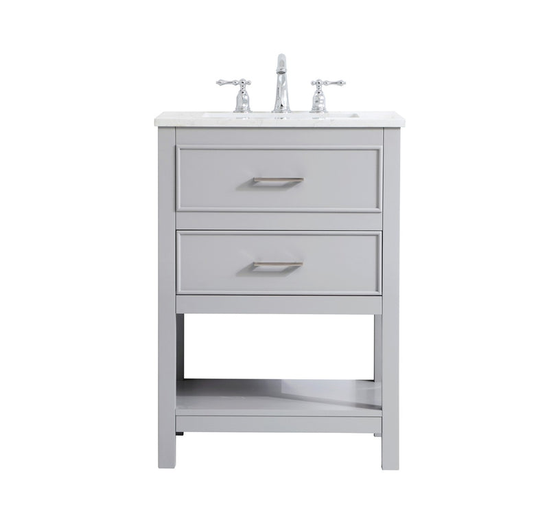 Elegant Lighting VF19024GR Single Bathroom Vanity, Grey