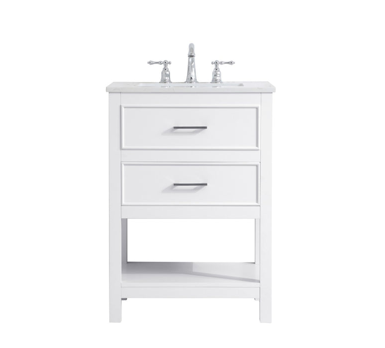 Elegant Lighting VF19024WH Single Bathroom Vanity, White