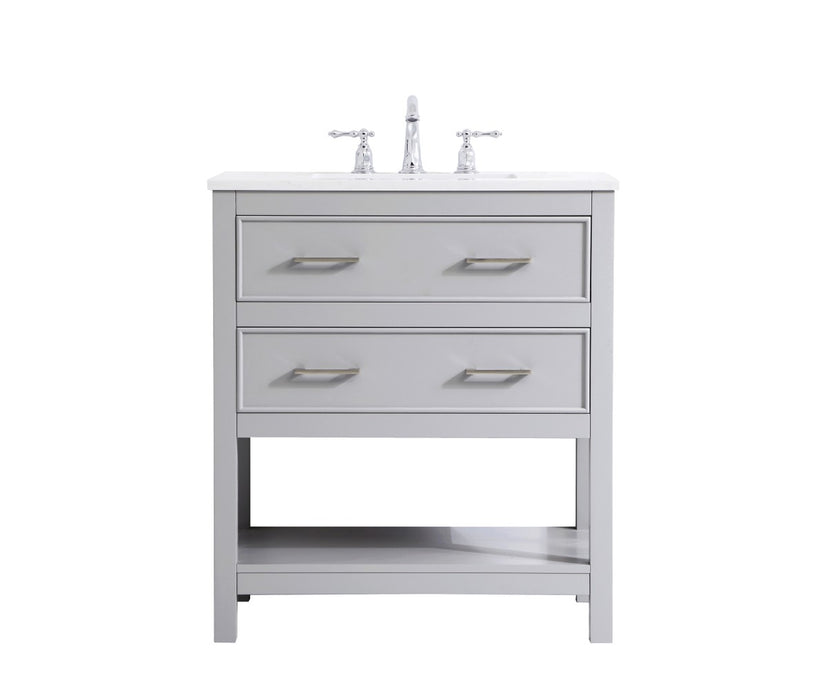 Elegant Lighting VF19030GR Single Bathroom Vanity, Grey