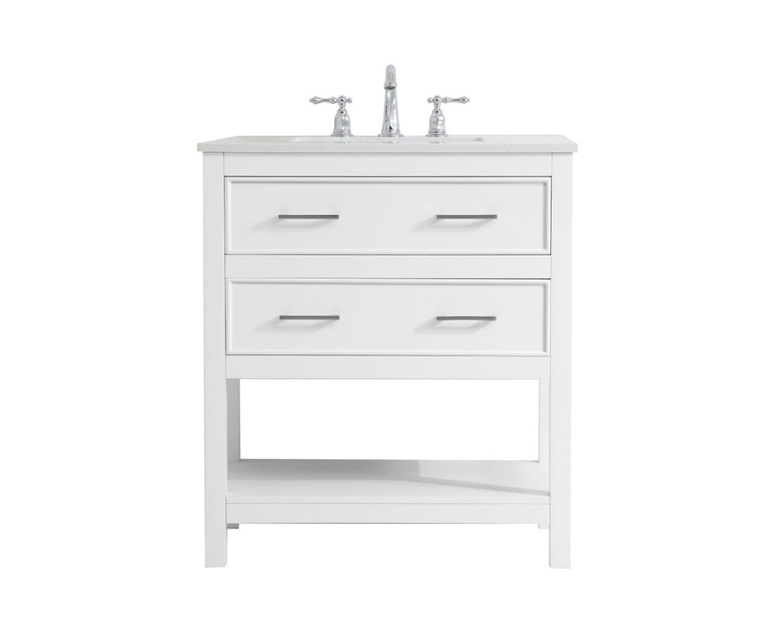 Elegant Lighting VF19030WH Single Bathroom Vanity, White