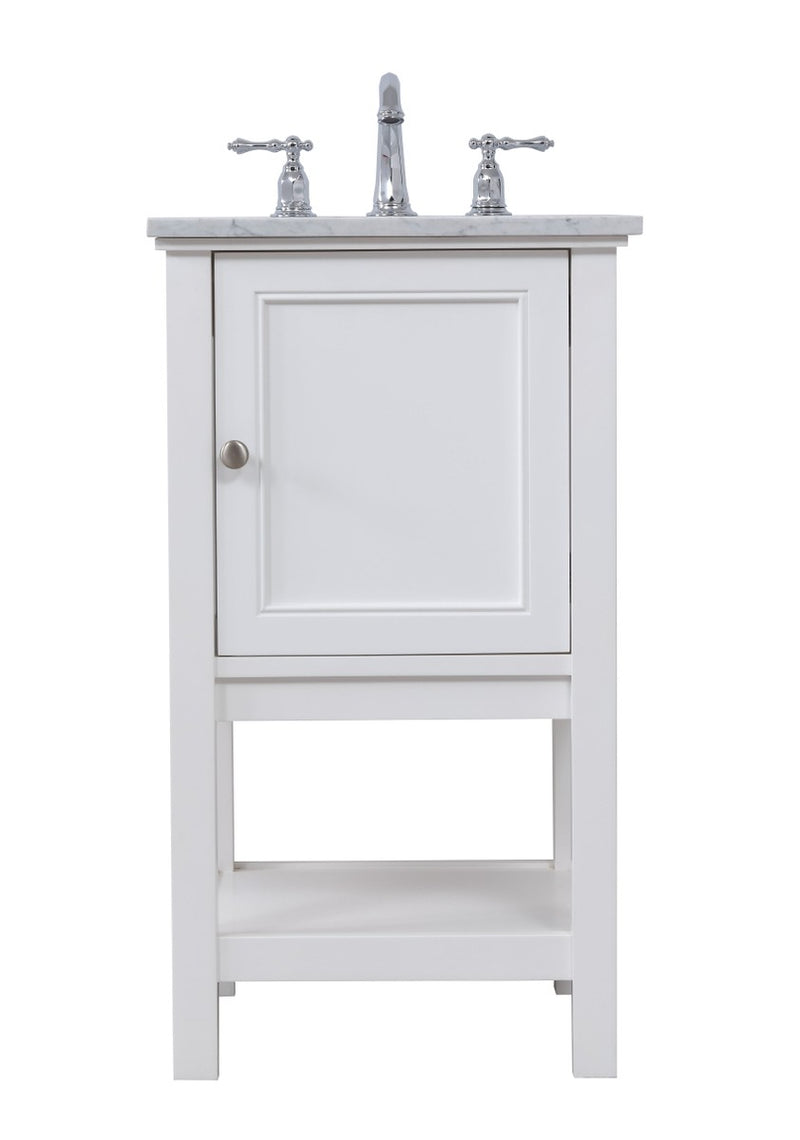 Elegant Lighting VF27019WH Single Bathroom Vanity Set, White
