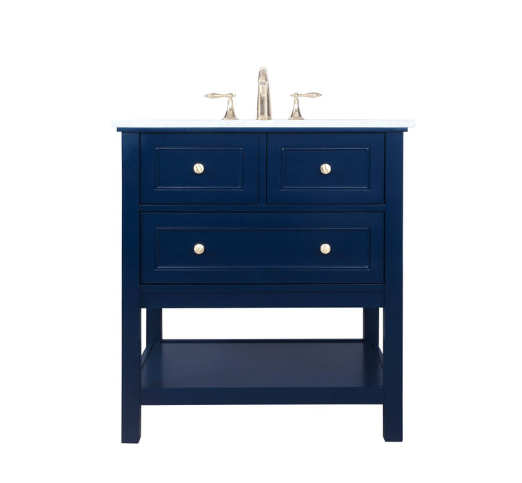 Elegant Lighting VF27030BL Bathroom Vanity Set, Blue