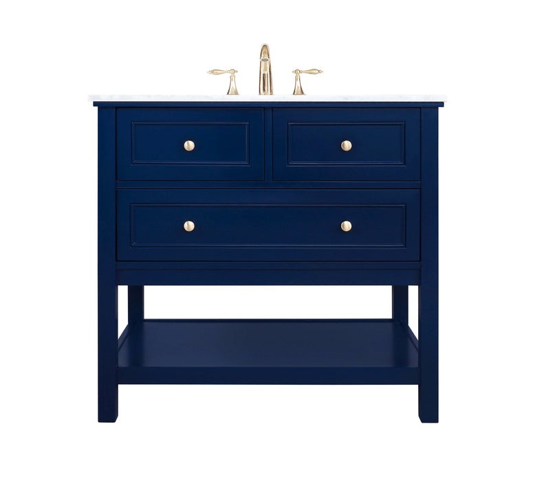 Elegant Lighting VF27036BL Bathroom Vanity Set, Blue