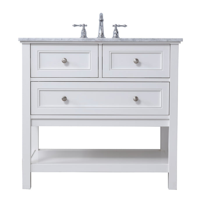 Elegant Lighting VF27036WH Single Bathroom Vanity Set, White