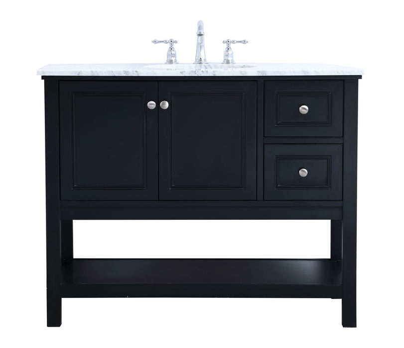 Elegant Lighting VF27042BK Single Bathroom Vanity Set, Black